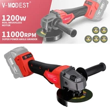 Cordless 4-1/2" to 5" Angle Grinder for Milwaukee M18 Battery Brushless 11000RPM