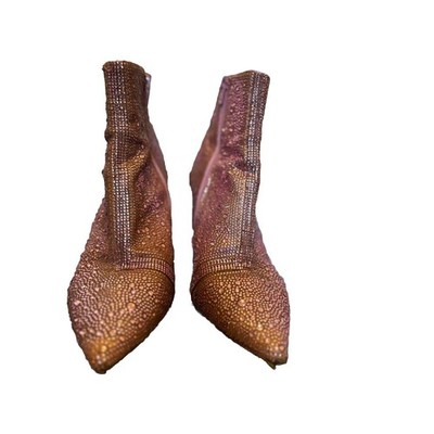 Betsey Johnson Cady Light Pink Rhinestone Embellished Bootie 8 M Boot Good Witch