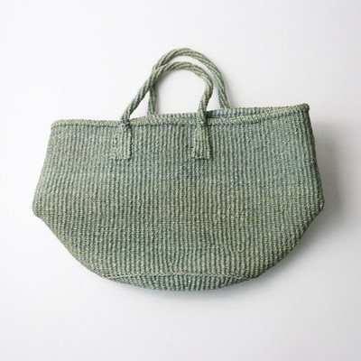Margaret Howell Natural Fibre Woven Tote Bag Handbag Green USED Good Condition