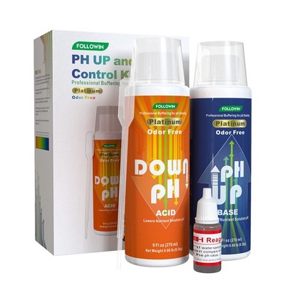 FOLLOWIN pH Up and Down Control Kit for Hydroponics, Soil Gardens & 9 Ounces