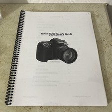 Nikon D200 Instruction Manual: 221 Pages & Protective Covers