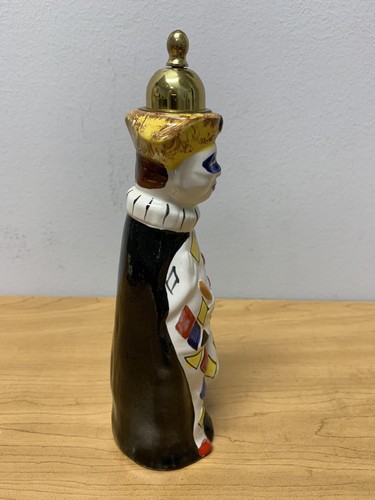 Italienische handbemalte Harlekin Clown Keramik Figur goldfarben Top Made in Italy - Bild 8 von 17