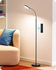 Super Bright LED Floor Lamp 1300LM Dimmable 4Color Temp Gooseneck Remote Control