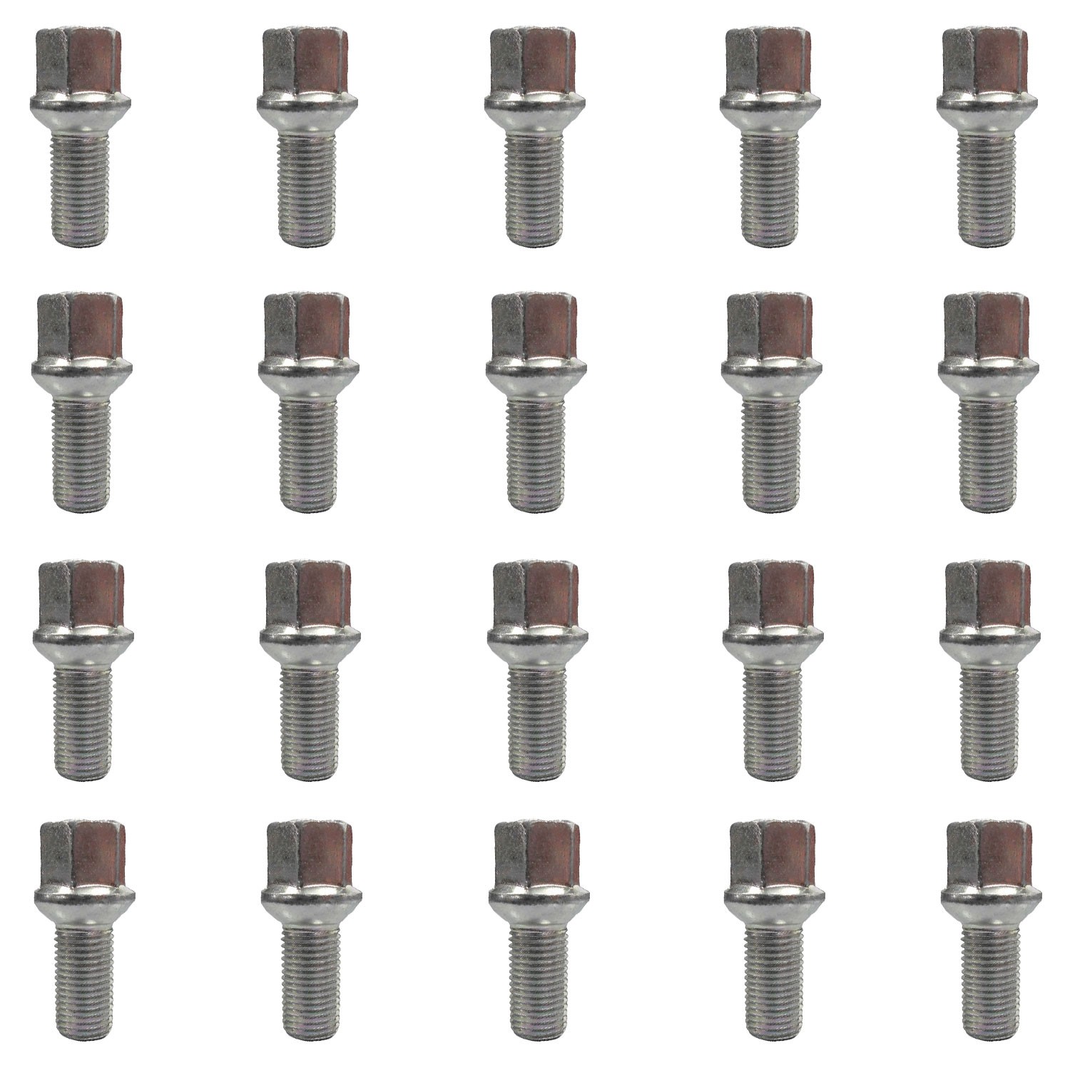 20x Silver Wheel bolts M12x1,5 ball seat R13 for VW Caddy 1 Pick-Up 14 Caddy 1 P