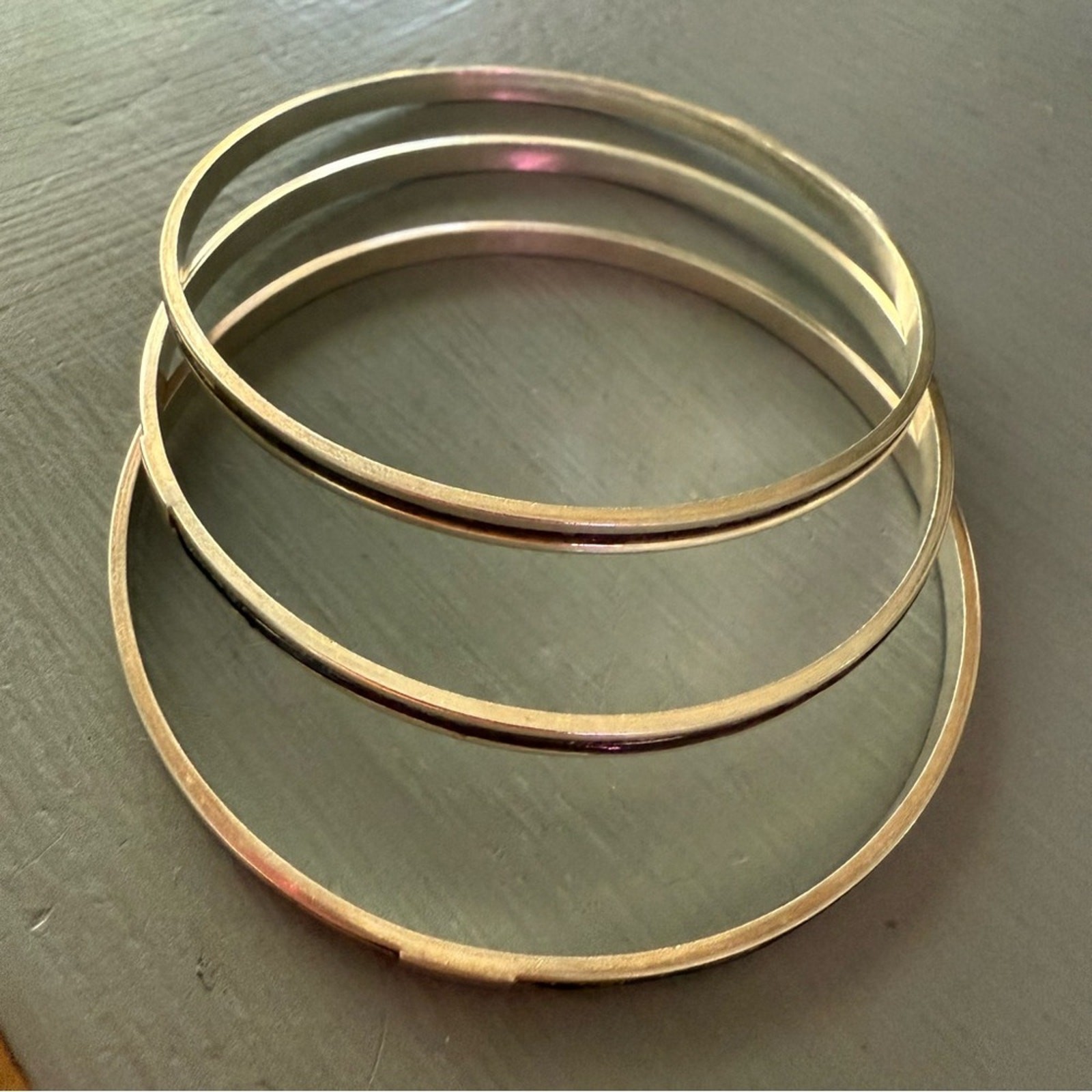 Sterling Silver 3 Bangle Bracelets - image 11