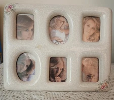 Vintage Terragraphics Porcelain Ceramic Picture Frame Collage 1982