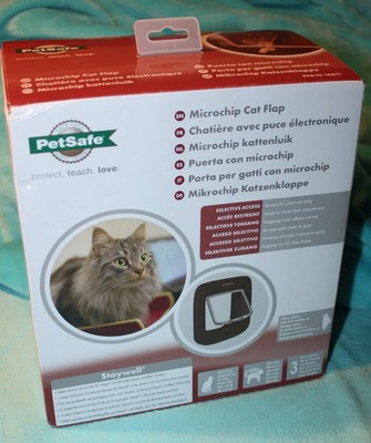 PetSafe Mikrochip Katzenklappe  UNBENUTZT selektiver Zugang  7 kg /bis 40 Katzen