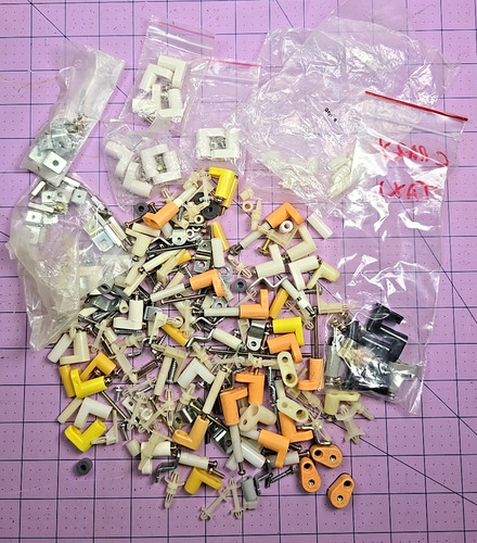 1+ lb of arcade / pinball L shape motherboard stand-offs and misc parts