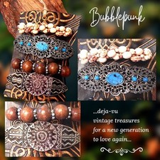 Retro Vintage Hair Barrette Clip 4pc Lot Southwestern Cowgirl Chic G