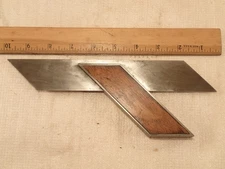 Vintage Mahogany & Steel 8" Long Mitre Miter Square Layout Gauge