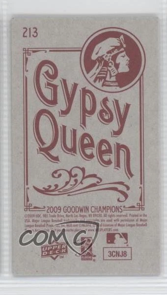 2009 Upper Deck Goodwin Champions Mini Black Border Gypsy Queen Back Erik Bedard - Image 2 of 2