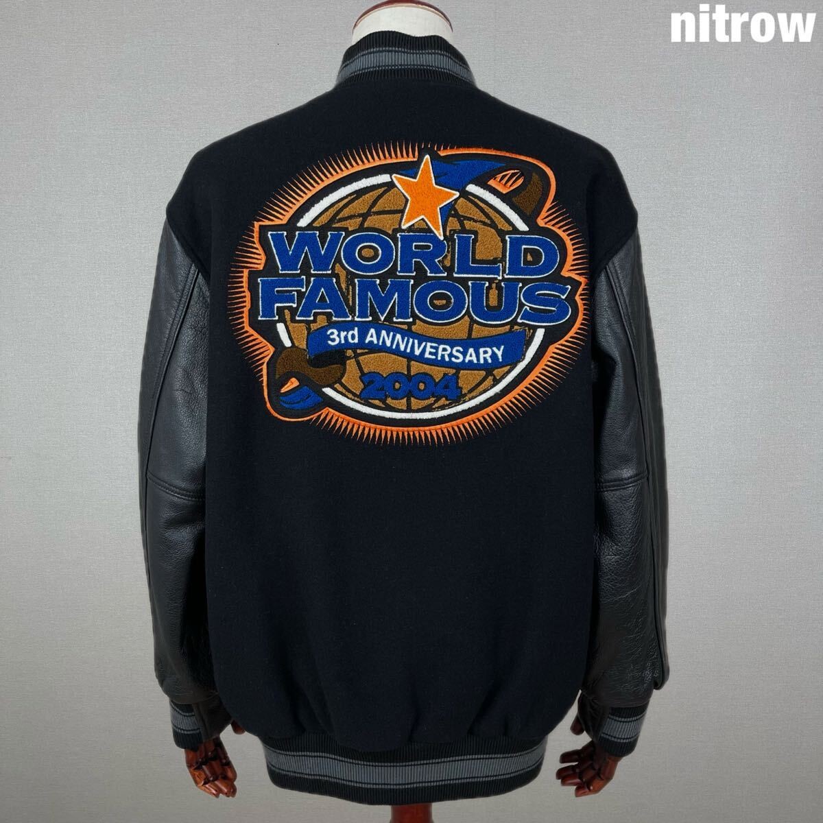 Rare 2004 Nitrow 3rd Anniversary Agito Limited Edition XL Leather Stadium Jacket Nitraid