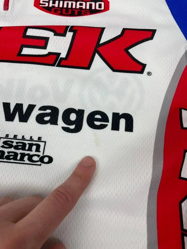 Camisa Bicicleta Trek Volkswagen Rock Shox Jersey De Marchi Hombres Talla S Blanca Foto 4 de 4