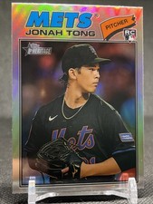 2026 Topps Heritage Chrome Refractor Jonah Tong RC #137 New York Mets Rookie