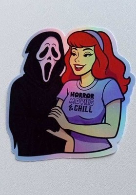 Ghostface And Daphne 3 Inch Waterproof Holographic Vinyl Sticker