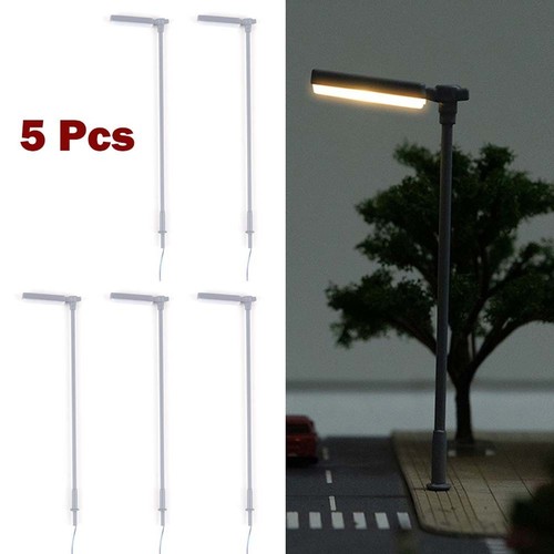 Train HO - Lot de 5 lampadaires de ville modélisme ferroviaire - Modélisme