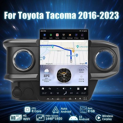 13.8'' For Toyota Tacoma 2016-2023 Tesla Style Vertical Screen Carplay Stereo GPS