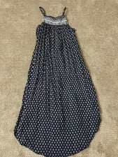 Gap Women’s Bandana Flowy Maxi Dress Navy And White Small