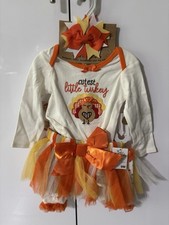 NWT Girl's Thanksgiving 4-Piece Outfit. Cutest Little Turkey. Size 9-Months