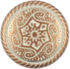 12 Pieces Celtic Mandala Metal Shank Buttons. 20Mm(3/4 Inch) (Copper White Patin