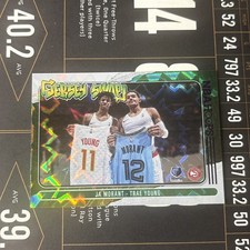 2020-21 Panini NBA Hoops - Jersey Swap Ja Morant, Trae Young #3 purple shock SP