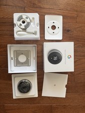 Google Nest Learning Thermostat Black Wi-Fi App Control with Accessories