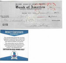 LOU COSTELLO-Comedian-Actor- Signed check-1946-Vintage Beckett Authenticated