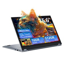 PC Portatile 2 in 1 Touchscreen da 15,6 Pollici Notebook Win 11 con Processore
