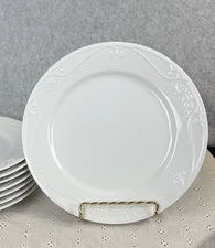 Princess House Veranda White Embossed 11” Dinner Plate Priced per plate