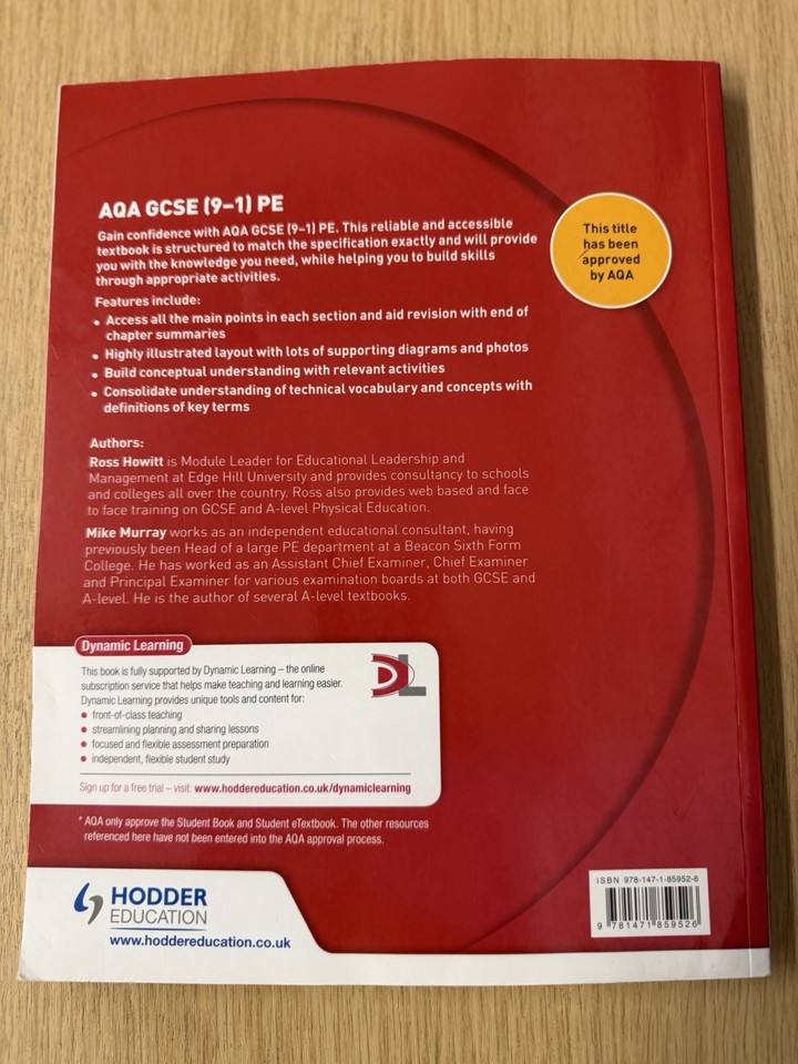 Howitt AQA GCSE 9-1 PE Physical Education Student Book Howitt Murray Hodder ...