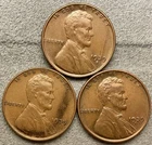 1939-p 1939-D 1939-S  Lincoln Wheat Cents - [XF EF] Extremely Fine ~ B689