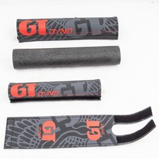 1989 GT DYNO REISSUE RETRO BMX PAD SET - NEW - BLACK/RED