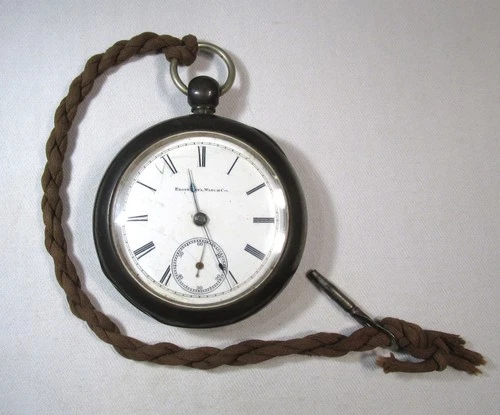 Antique 1889 Elgin National Key Wind Pocket Watch 18 Sz RUNS ETC10959