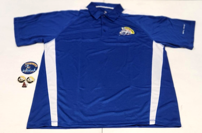 #ad New York City MTA Bus Roadeo Shirt Patch amp; Pins Blue Polo Shirt Size XXL $13.44