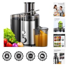 Exprimidor centrífugo duradero sin BPA - 800 W con seguridad de bloqueo y fácil limpieza