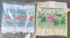 2pc Needlepoint Canvas Floral Rose  Lotus Flowers 16" x 18"