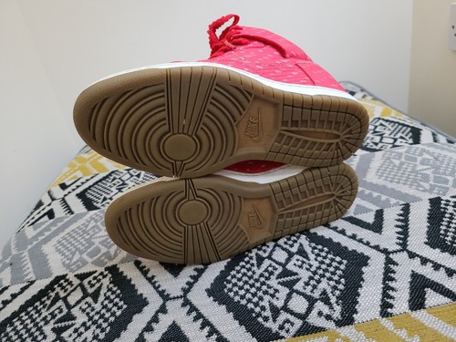 Nike Dunk Sky High Hi Wedge Damen-Turnschuhe Größe 4 EU 37,5 rot & weiß bedruckt - Bild 14 von 18