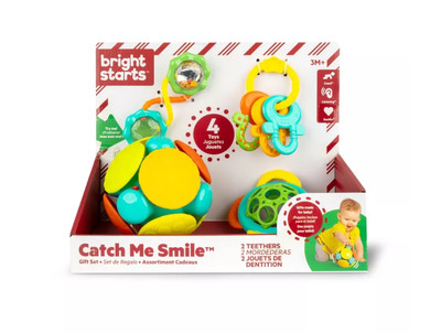 Oball Catch Me Smile Teethers Baby Toy Gift Set - 4pc