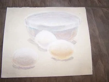Original Pastel By Peg Humphreys, Beginning to Cook 11.25"x 9.5" 