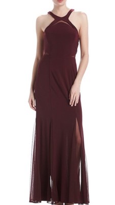 Nightway Halter Mermaid Dress - Red 12 Nightway Halter Mermaid Dress - Red 12