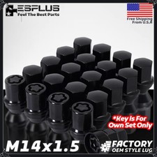 24 Pc Gmc Oem Wheel Lock Black M14x1.5 Fit Acadiacanyonsavanasierrayukon