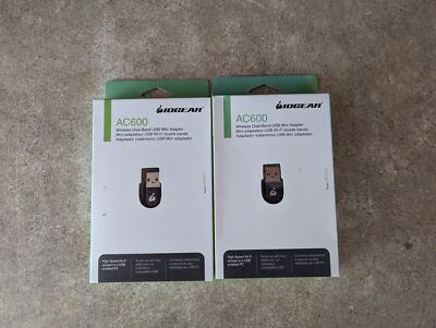LOT OF 2 IOGEAR AC600 WIRELESS DUAL-BAND USB MINI ADAPTER GWU635