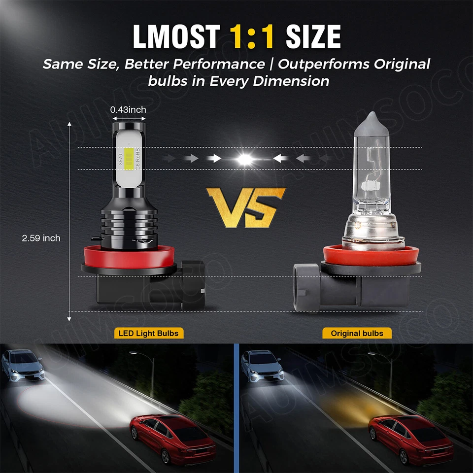 KIT de faros LED de haz alto bajo para Ram 1500 2011-2018 + bombillas antiniebla 360000LM Foto 3 de 4