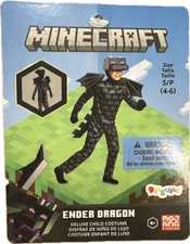 MINECRAFT ENDER DRAGON DELUXE CHILD COSTUME SMALL 4-6