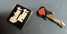 QUIET RIOT vintage gold/silver tone enameled pins 2 different 1"-1 .5" Nice 