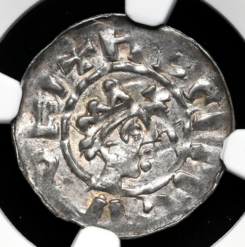 NETHERLANDS, Friesland-Dokkum. Bruno III, 1038-57, Silver Denar, NGC MS62