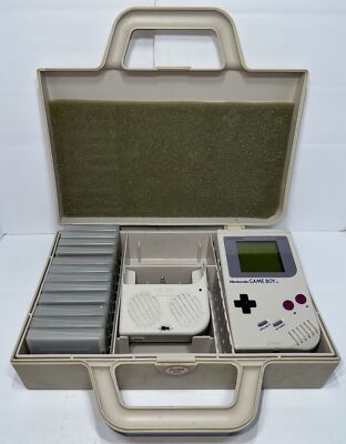 Genuine Nintendo Game Boy Console w/ 12 Games Storage Case