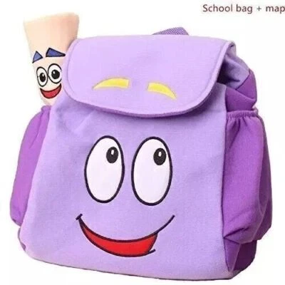 Dora Explorer Tasche Rucksack lila weichen Plüsch Rucksack mit Karte Spielzeug`` - Bild 1 von 4