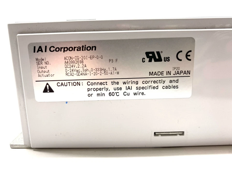 IAI ACON-CG-20I-EP-0-0 RCA Positioner Drive Interruption EtherNet/IP Controller - Image 3 of 4