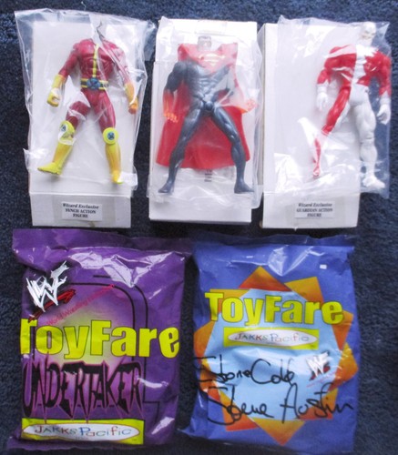 5 Wizard TOYFARE Figures: GUARDIAN Synch SUPERMAN ERADICATOR Undertaker AUSTIN